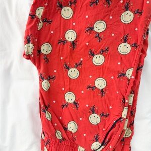Aerie Holiday Smile Reindeer Pajama bottoms